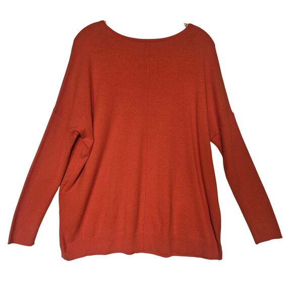 Chicos Medium Size 1 Soft Warm Cashmere Blend Tunic Sweater Oversized Colorful - Picture 2 of 12